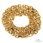 14k Yellow Gold Solid Anchor Link Diamond Cut Chain 4mm 22 inches 69616 - Image 3