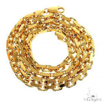 14k Yellow Gold Solid Anchor Link Diamond Cut Chain 5mm 22 inches 69618 - Image 3