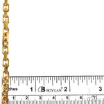 14k Yellow Gold Solid Anchor Link Diamond Cut Chain 5mm 24 inches 69617 - Image 5