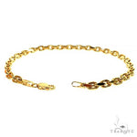 14k Yellow Gold Solid Anchor Link Diamond Cut Bracelet 4mm 8.5 inches 69613 - Image 2