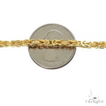 14k Yellow Gold Solid Byzantine link 3mm 18 inches 70128 - Image 3
