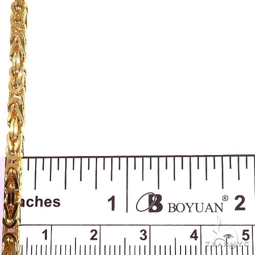 14k Yellow Gold Solid Byzantine link 4mm 20 inches 70127 - Image 4