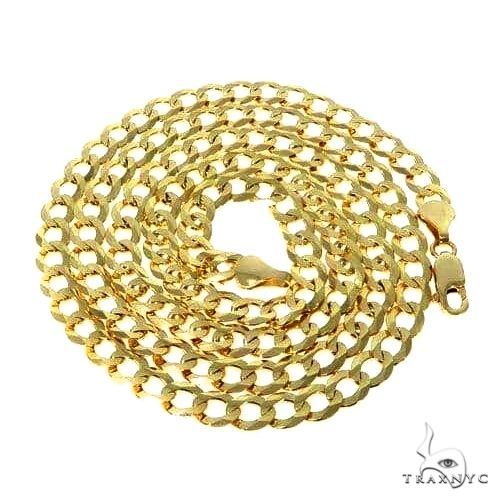 14k Yellow Gold Solid Curb Link Chain 20 Inches 7mm   34612 - Image 4