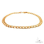 14k Yellow Gold Solid Curb Link Bracelet 3.6mm 10 Inches 70260 - Image 1
