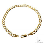 14k Yellow Gold Solid Curb Link Bracelet 3.6mm 8 Inches 70261 - Image 3
