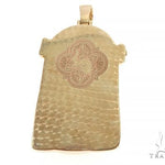 14k Yellow Gold Solid Diamond Jesus Pendant 65101 67177 - Image 3