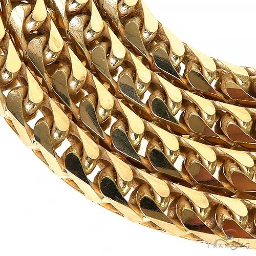 14k Yellow Gold Solid Franco Link Chain 4.6mm 26 Inches 70159 - Image 5