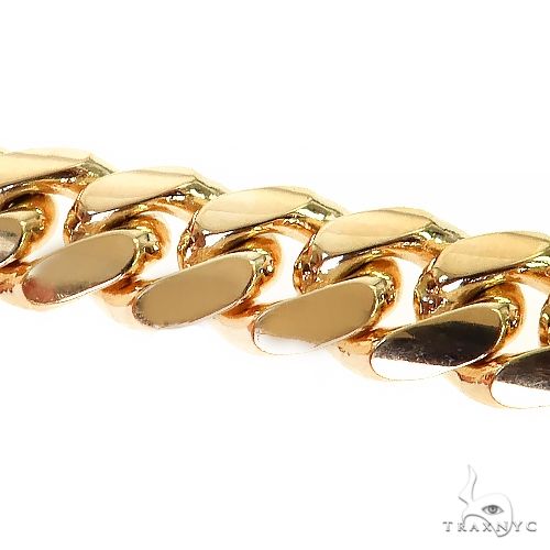 14k Yellow Gold Solid Miami Cuban Link Bracelet 8.50 Inches 14.3mm 70158 - Image 3