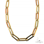 14k Yellow Gold Solid Paper Clip Link Chain 5.5mm 22 inches 70209 - Image 1