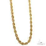 14k Yellow Gold Solid Rope Link Chain 3mm 18 inches 69502 - Image 2