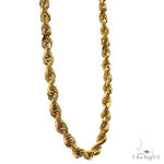 14k Yellow Gold Solid Rope Diamond Cut Link Chain 4mm 18 Inches 70132 - Image 2