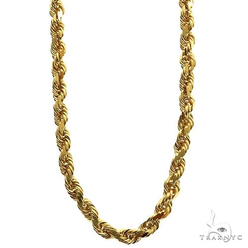 10K Gold Rope Chain 2mm Hollow | TraxNYC