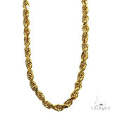 14K Yellow Gold Diamond Cut Solid Rope Chain 4mm 69864