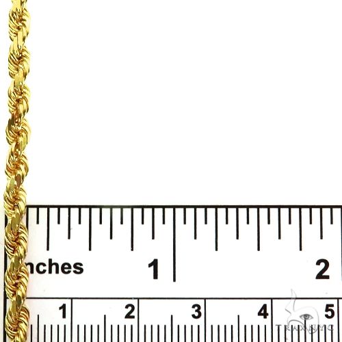 14k Yellow Gold Solid Rope Diamond Cut Link Chain 4mm 24 Inches 69865 - Image 5