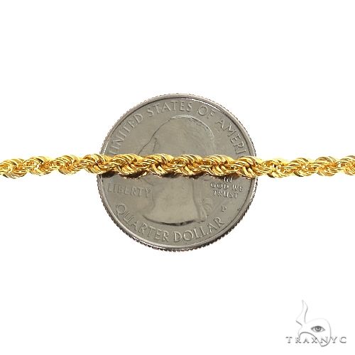 14k Yellow Gold Solid Rope chain 3mm 26 inches 69506 | TraxNYC