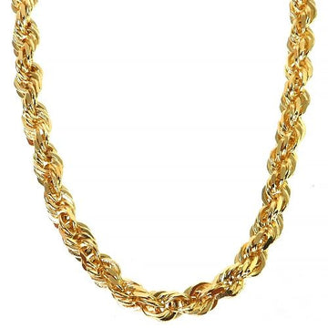 14K Yellow Gold Solid Rope Chain 5.5mm