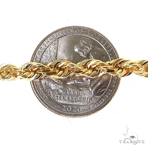 14k Yellow Gold Solid Rope chain 5.5mm 23 inches 70561 - Image 3
