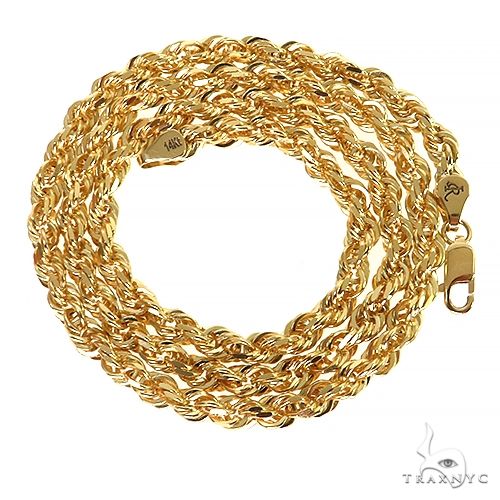 14k Yellow Gold Solid Rope chain 4.5mm 20 inches   68295 - Image 5