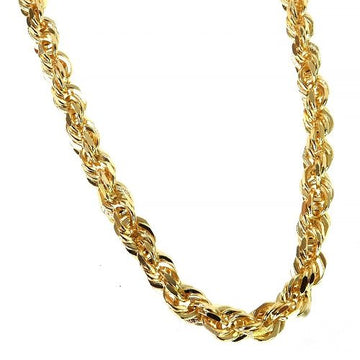 14k Yellow Gold Solid Rope chain 4.5mm 20 inches   68295 - Image 1