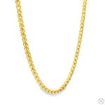14k Yellow Gold Solid Round Franco Diamond Cut Link Chain 3mm 18 Inches 70722 - Image 2
