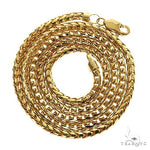 14k Yellow Gold Solid Round Franco Diamond Cut Link Chain 3mm 20 Inches 69859 - Image 3