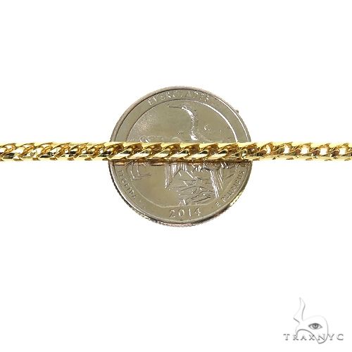 14k Yellow Gold Solid Round Franco Diamond Cut Link Chain 3mm 20 Inches 69859 - Image 5