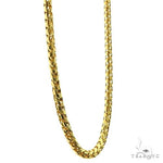 14k Yellow Gold Solid Round Franco Diamond Cut Link Chain 3mm 22 Inches 69860 - Image 2