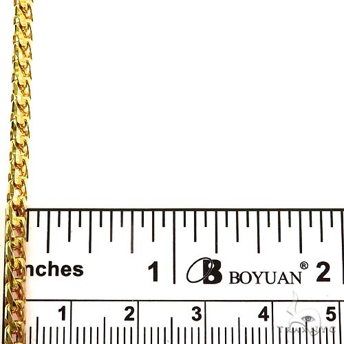 14k Yellow Gold Solid Round Franco Diamond Cut Link Chain 3mm 24 Inches 69861 - Image 6