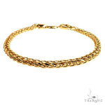 14k Yellow Gold Solid Thin Wheat Bracelet 3.5mm 8 inches   68269 - Image 1