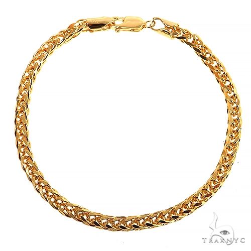 14k Yellow Gold Solid Thin Wheat Bracelet 3.5mm 8 inches   68269 - Image 2