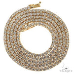 14k Yellow Gold Tennis chain 3mm 22 inches 69500 - Image 3