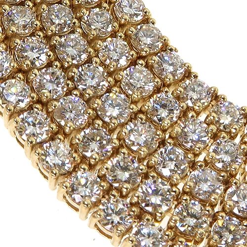 14k Yellow Gold Tennis chain 3mm 22 inches 69500 | TraxNYC