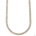 14k Yellow Gold Tennis chain 7pt 3.3mm 22 inches 69573 - Image 1