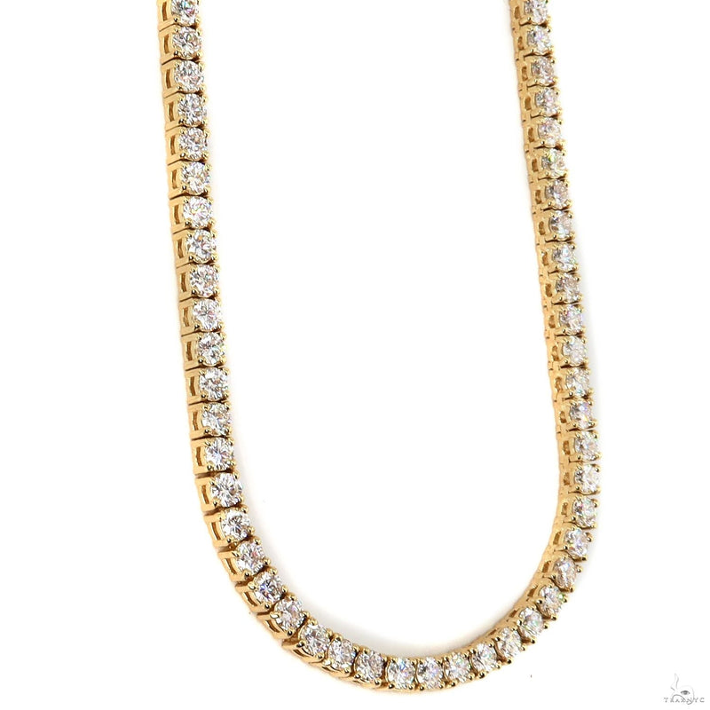 14k Yellow Gold Tennis chain 7pt 3.3mm 22 inches 69573 - Image 2