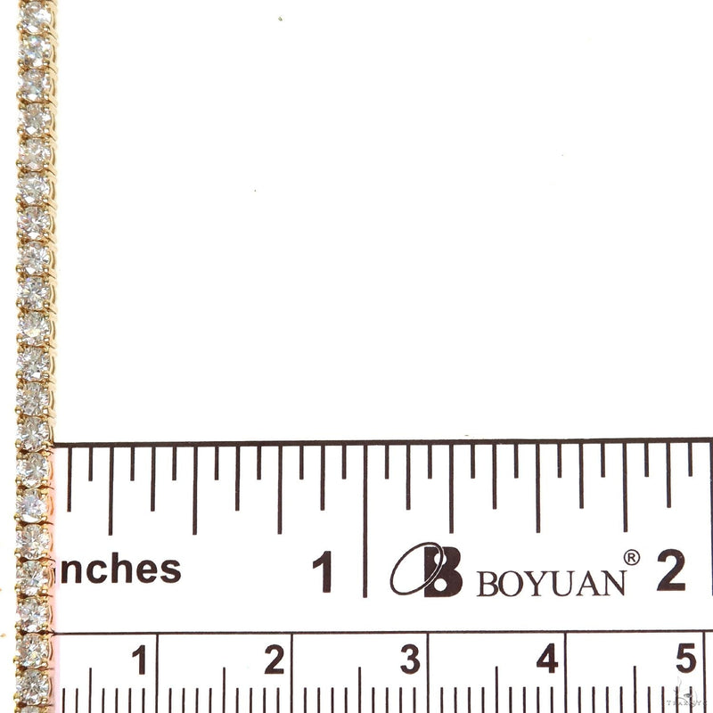 14k Yellow Gold Tennis chain 7pt 3.3mm 22 inches 69573 - Image 5