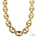 14k Yellow gold Lite Puffed Mariner chain 10mm 20 inches 68656 - Image 1