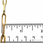 14k yellow gold hollow paperclip bracelet with 6.5mm links, 8.5 inches long.