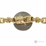 14k Yellow Gold Solid Greek Key link chain 36 inches 8.5mm.