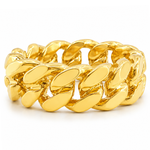 14k Gold 6mm Miami Cuban Link Ring 45420