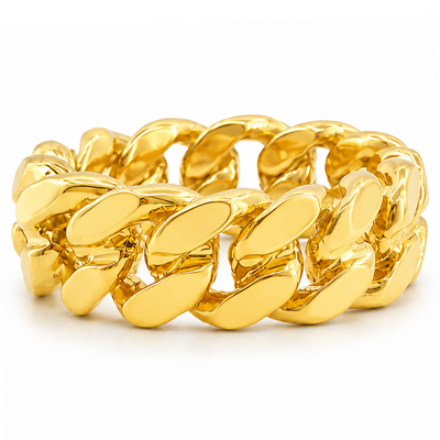 14k Gold 6mm Miami Cuban Link Ring 45420