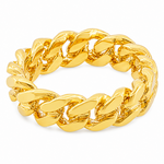 14k Gold 6mm Miami Cuban Link Ring 45420