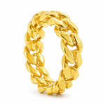 14k Gold 6mm Miami Cuban Link Ring 45420