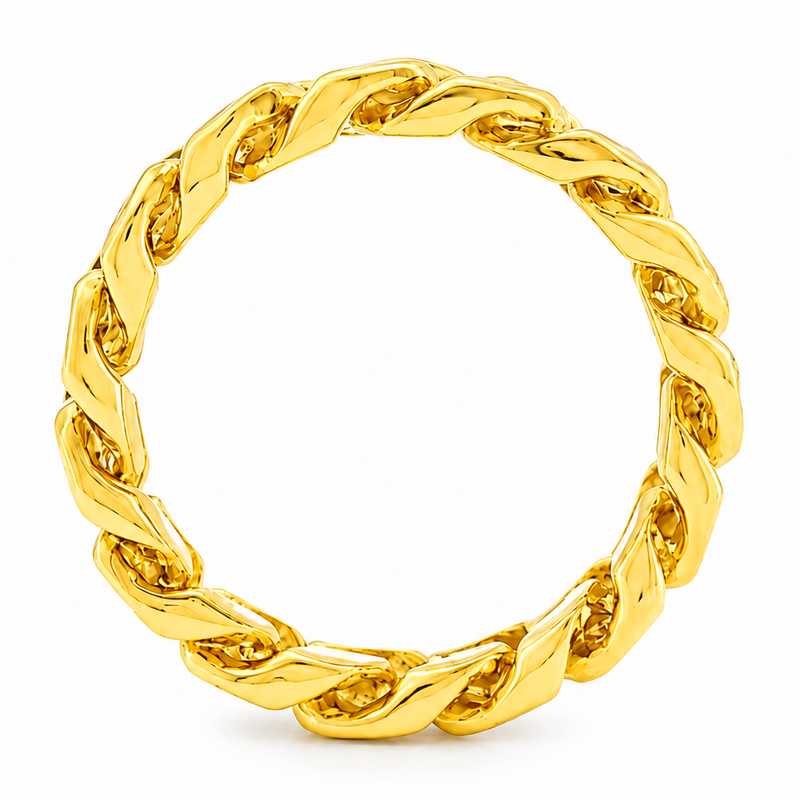 14k Gold 6mm Miami Cuban Link Ring 45420