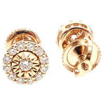 14k Gold Diamond Stud Earrings 64824