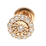 14k Gold Diamond Stud Earrings 64824