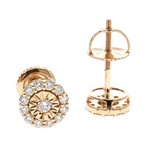 14k Gold Diamond Stud Earrings 64824