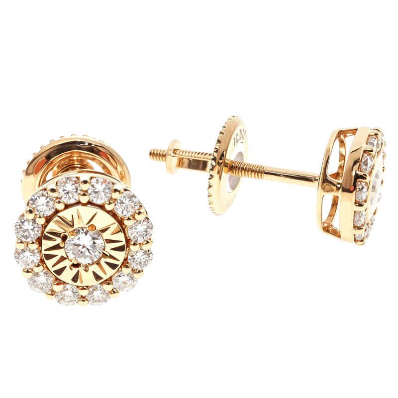 14k Gold Diamond Stud Earrings 64824