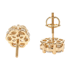 18K Yellow Gold VS Floweret Studs 65015