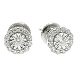 14k Gold Diamond Earrings 64824