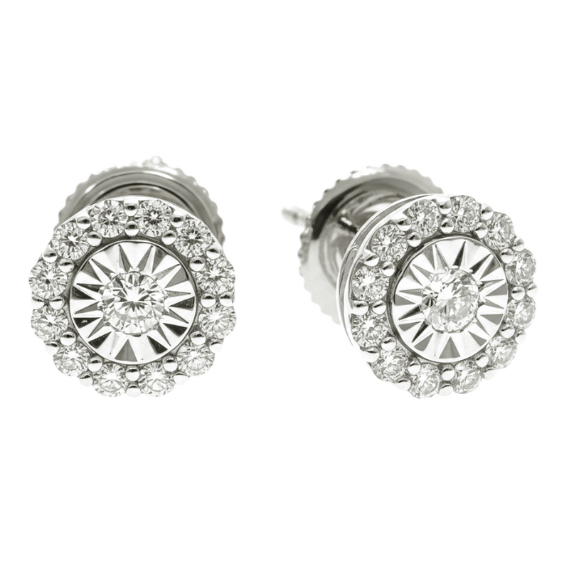 14k Gold Diamond Earrings